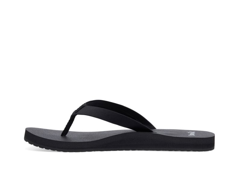 Sanuk Ashland St Vegan Women's Flip Flops Black | Canada 184AHK